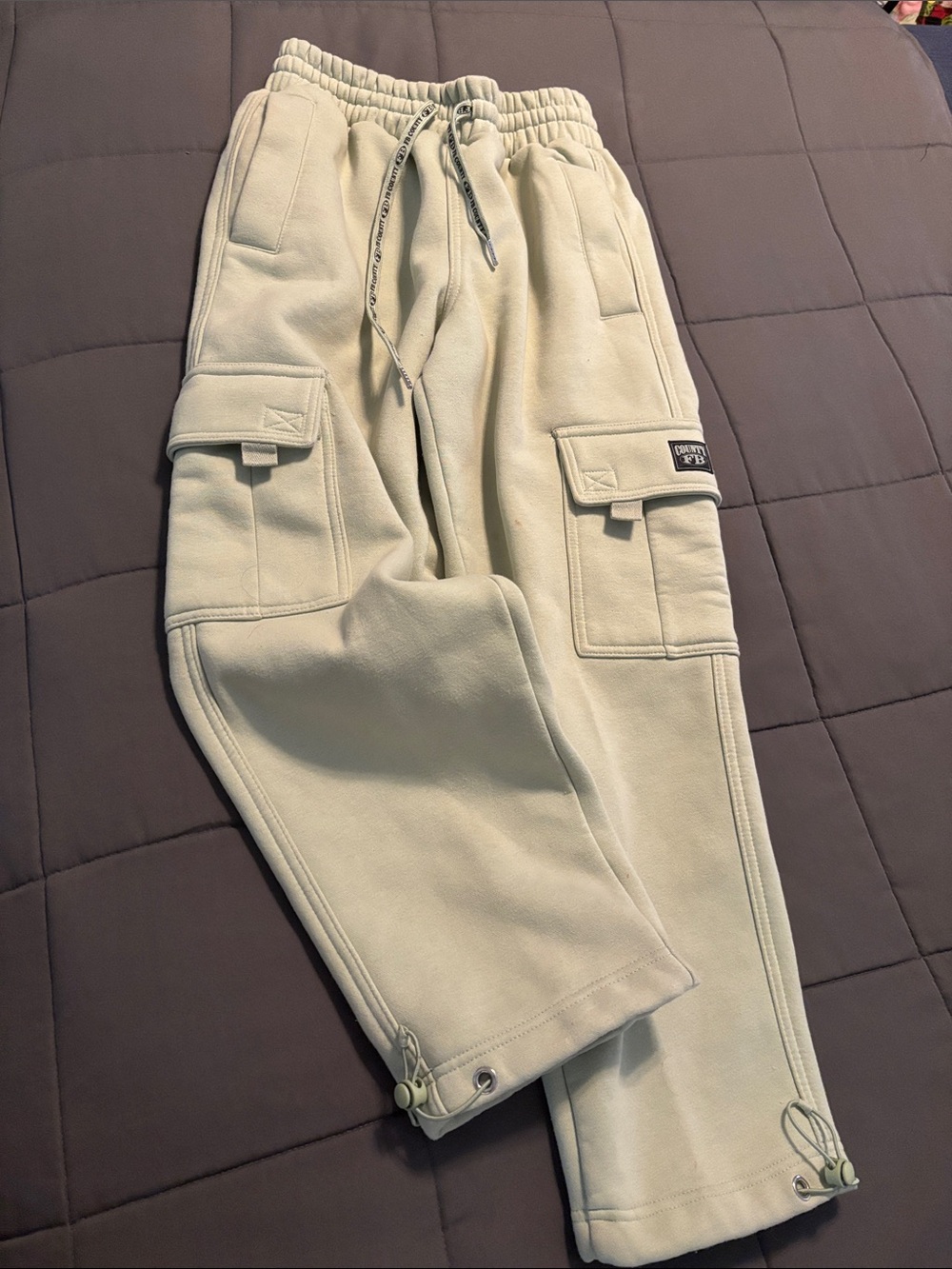 FB County Heavyweight Cargo Sweatpants  mint green XS
